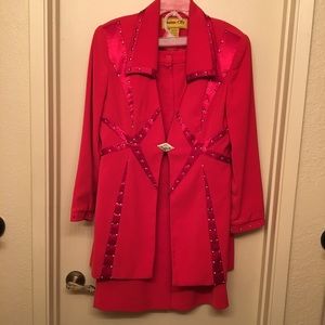 Women’s 2 piece red suit